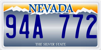 NV license plate 94A772