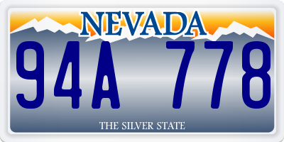 NV license plate 94A778