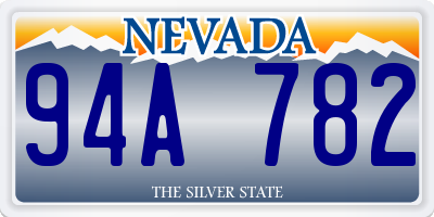 NV license plate 94A782