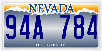 NV license plate 94A784