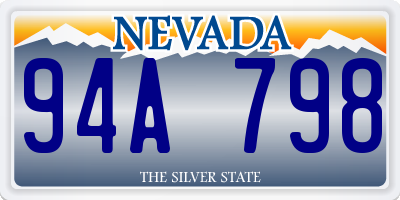 NV license plate 94A798