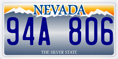 NV license plate 94A806