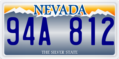 NV license plate 94A812