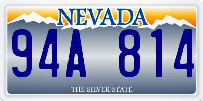 NV license plate 94A814