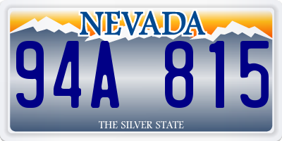 NV license plate 94A815