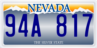 NV license plate 94A817