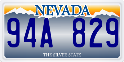 NV license plate 94A829