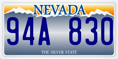 NV license plate 94A830