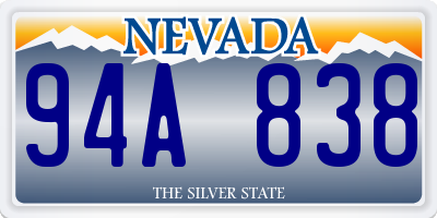 NV license plate 94A838