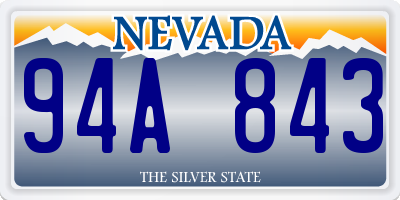 NV license plate 94A843