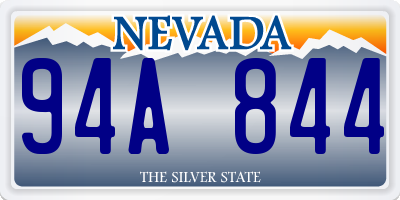 NV license plate 94A844