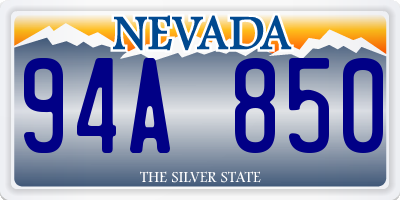 NV license plate 94A850