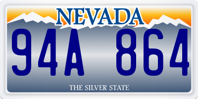 NV license plate 94A864