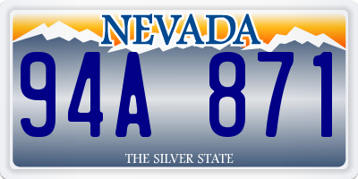 NV license plate 94A871