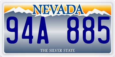 NV license plate 94A885