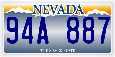 NV license plate 94A887