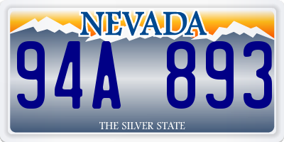 NV license plate 94A893