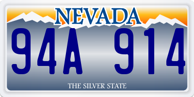 NV license plate 94A914