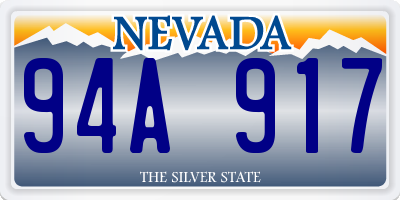 NV license plate 94A917