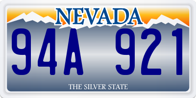 NV license plate 94A921
