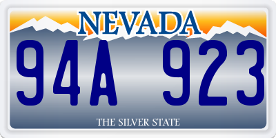 NV license plate 94A923