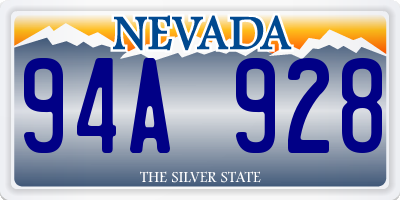 NV license plate 94A928