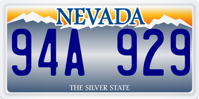 NV license plate 94A929