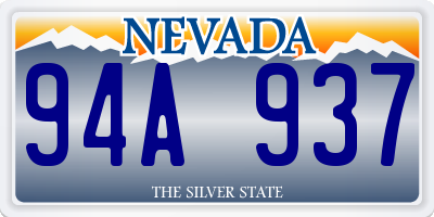 NV license plate 94A937