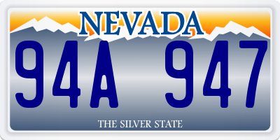 NV license plate 94A947
