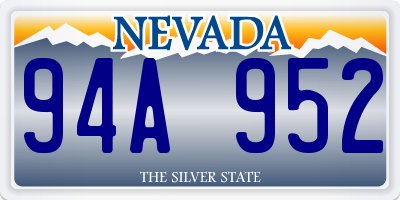 NV license plate 94A952