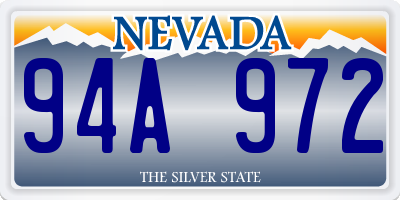 NV license plate 94A972