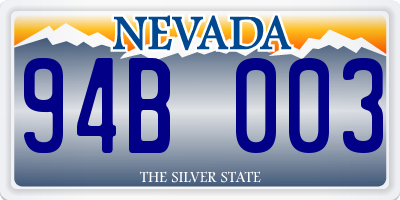 NV license plate 94B003