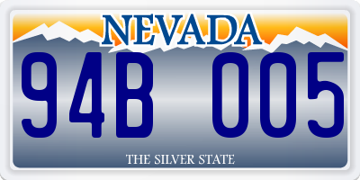 NV license plate 94B005