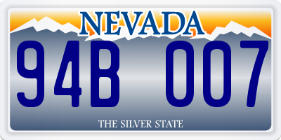 NV license plate 94B007