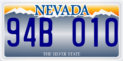 NV license plate 94B010