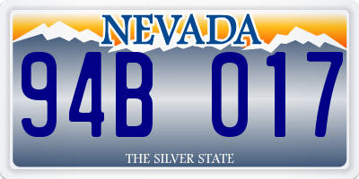 NV license plate 94B017