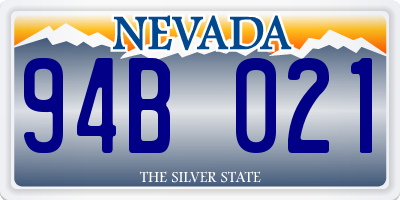NV license plate 94B021