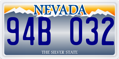 NV license plate 94B032