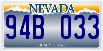 NV license plate 94B033