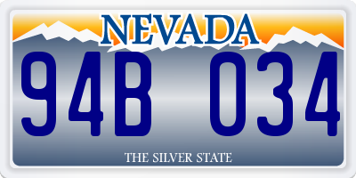 NV license plate 94B034