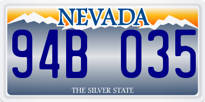 NV license plate 94B035