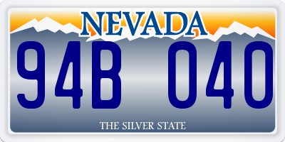 NV license plate 94B040