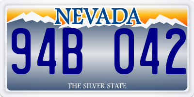 NV license plate 94B042