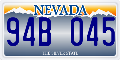 NV license plate 94B045
