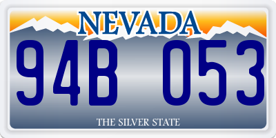 NV license plate 94B053