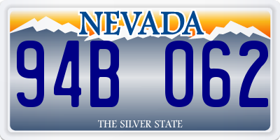 NV license plate 94B062
