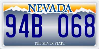 NV license plate 94B068