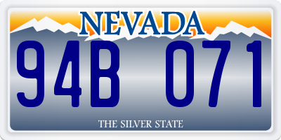 NV license plate 94B071