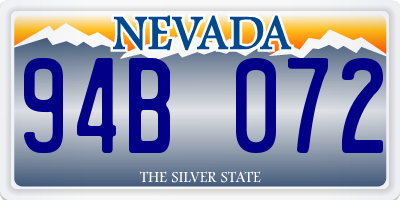 NV license plate 94B072