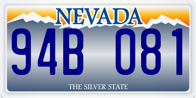 NV license plate 94B081